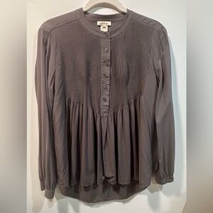 Sundance Long Sleeve Button Front Tunic Top size M